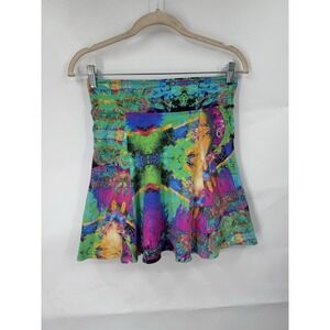 Dona Jo Flirty Skort Tennis PickleBall Golf Women's Sz S Vibrant Art Athletic